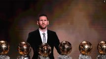 Lionel Messi wins Ballon d'Or for record sixth time