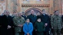 Artsakh president attends Divine Liturgy of the Nativity of Christ in Stepanakert