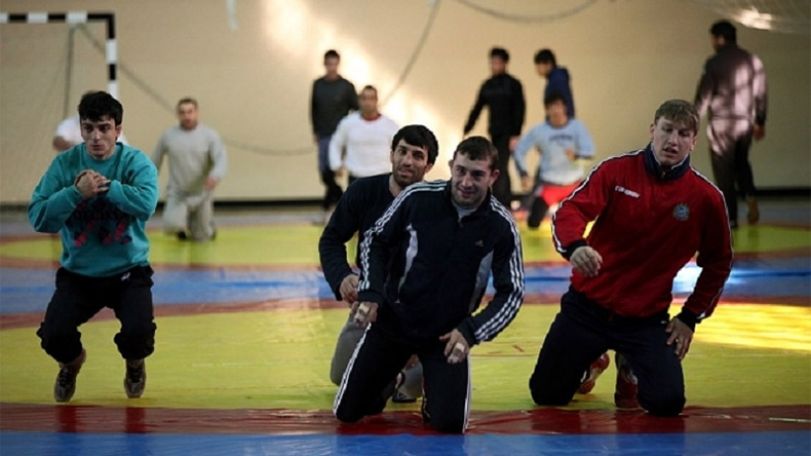 Armenian, Bulgarian wrestlers hold joint training camp in Olympavan
