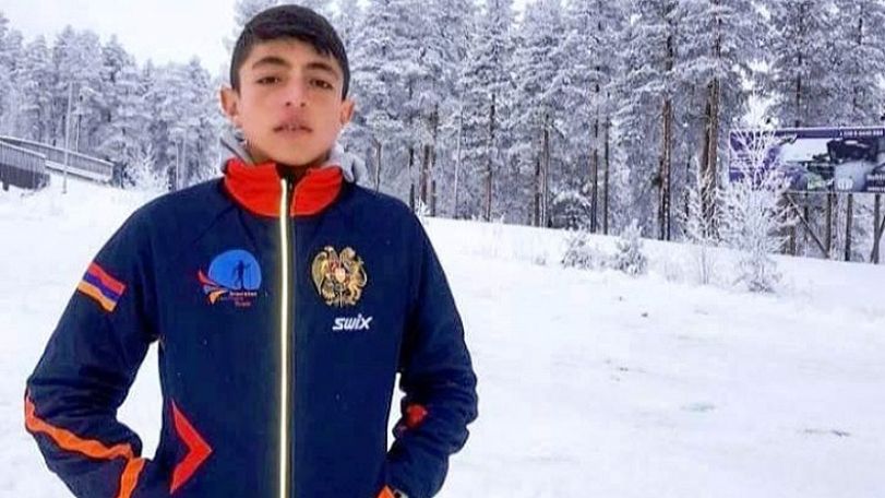 Armenian athlete Spartak Voskanyan starts at Winter Youth Olympic Games