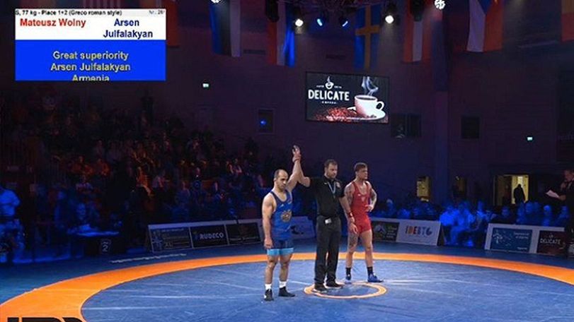 Armenian wrestler Arsen Julfalakyan wins gold at Denmark tournament