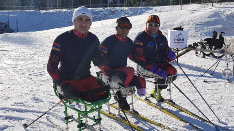 Disabled athletes participating in a training camp in Germany