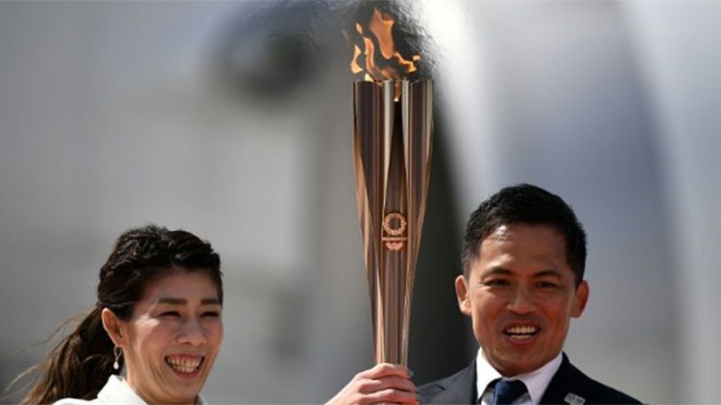 Greece hands Olympic flame over to Japan amid calls to delay 2020 Games