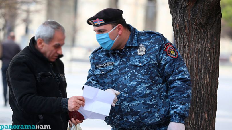По фактам нарушения ограничений в Армении за сутки протоколы составлены в отношении 477 человек