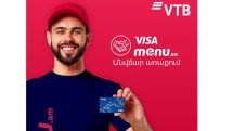 Банк ВТБ (Армения) предлагает держателям карт Visa воспользоваться бесплатной доставкой услуг Menu.am