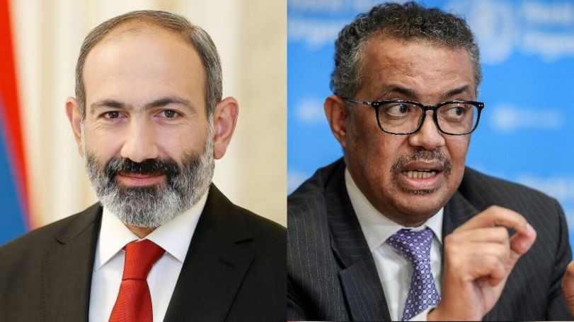 Armenian PM holds phone talk with WHO chief