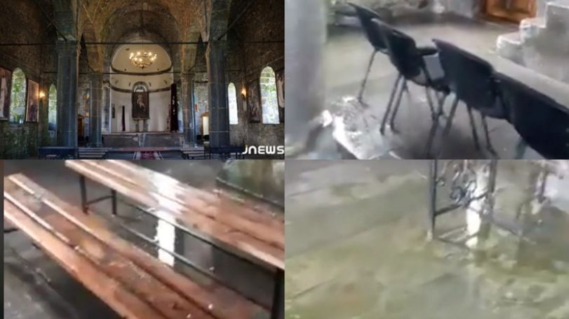 Կարծախի եկեղեցին ջրի մեջ է