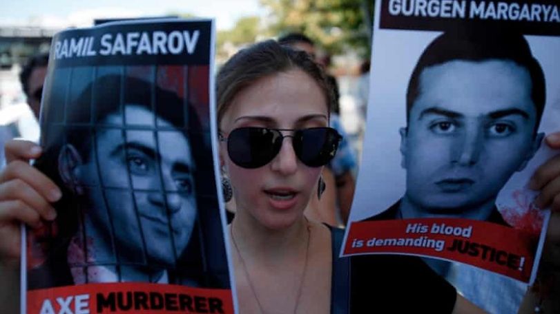 Relatives of Armenian axed to death by Azeri officer call for justice – The Guardian
