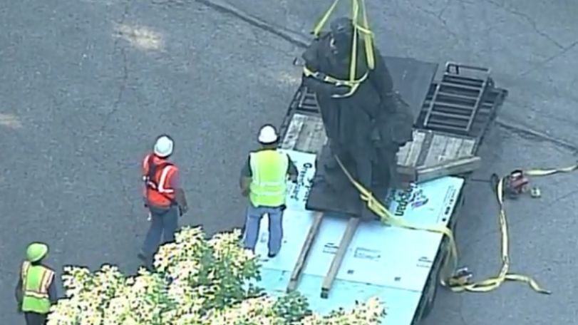 Columbus statue removed from Tower Grove Park in St. Louis
