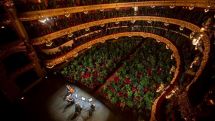 Plants fill seats at Barcelona opera house concert