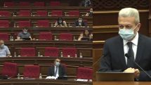 Министр финансов Армении выступил почти в пустом зале НС