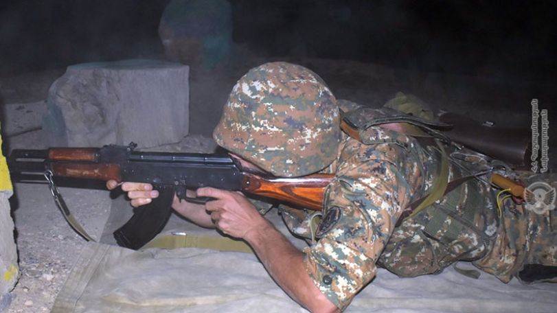 Defense Ministry reports relative calm on Armenian-Azerbaijani border at night
