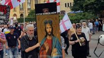 «Грузинский марш» провел акцию против «Фонда открытого общества»