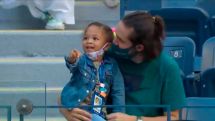 Алексис Оганян и маленькая Олимпия посетили матч Серены Уильямс на US Open