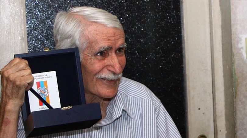 Cinematographer Levon Atoyants awarded with first degree medal on 90th birthday