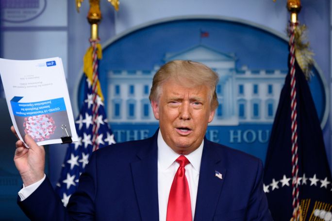 Trump says coronavirus vaccine could be weeks away