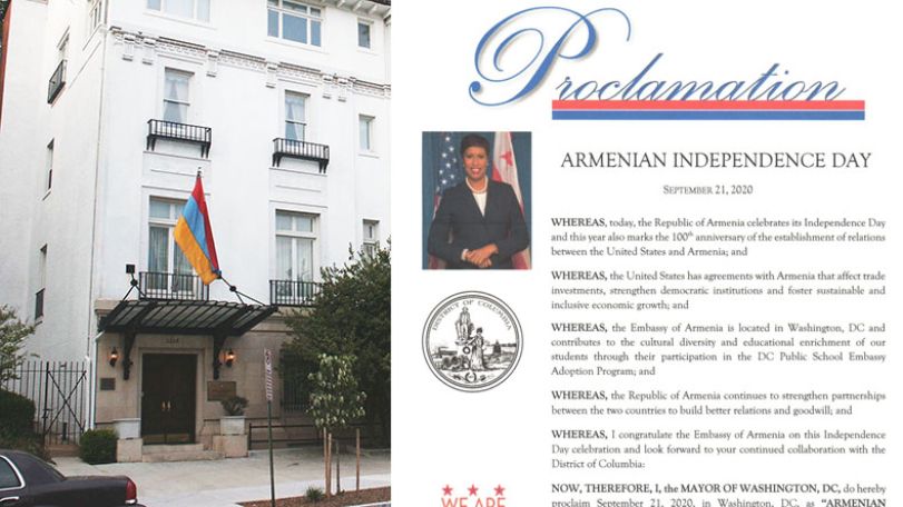 Սեպտեմբերի 21-ը Վաշինգտոնում «Հայաստանի անկախության օր» է հռչակվել