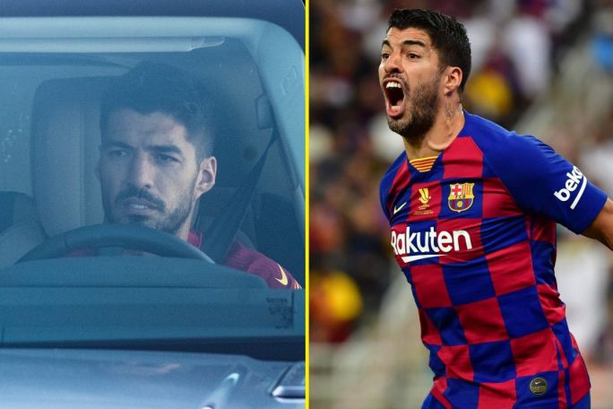 Luis Suarez breaks down in tears while leaving Barcelona training for ‘last time’
