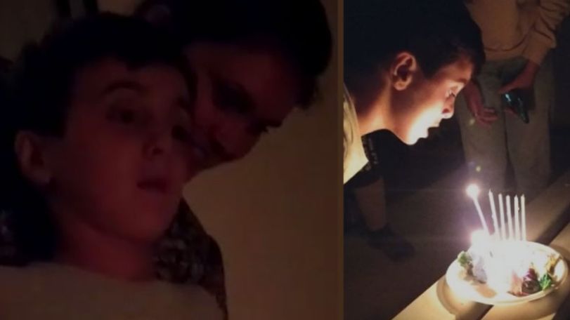 Celebrating the birthday of a six-year-old child in Stepanakert bomb shelter