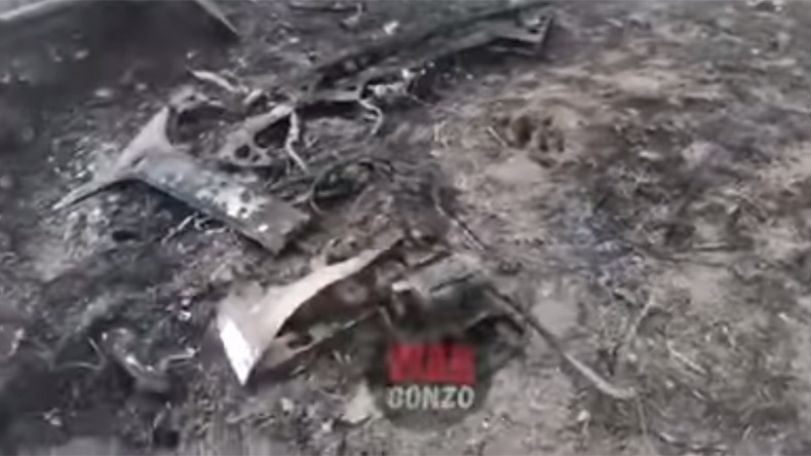 Команда WarGonzo показала сбитый АО Арцаха азербайджанский самолет