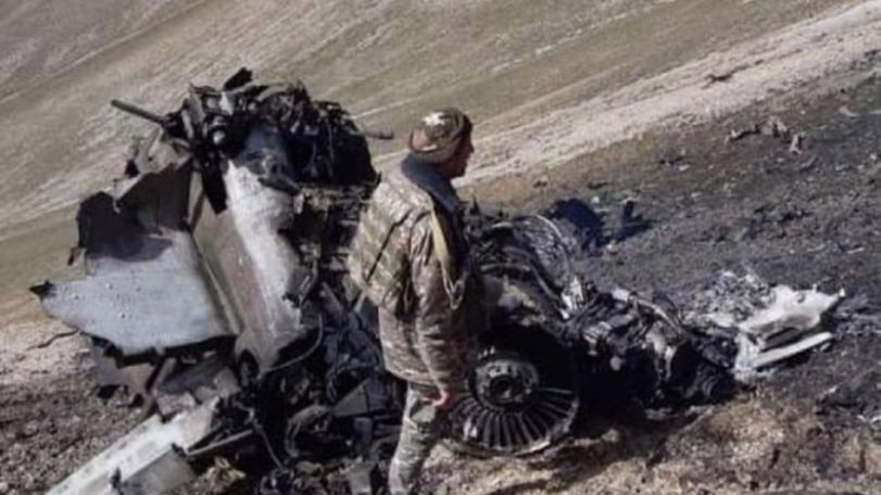 Обнародованы снимки обломков сбитого турецким истребителем F-16 в воздушном пространстве Армении армянского штурмовика Су-25