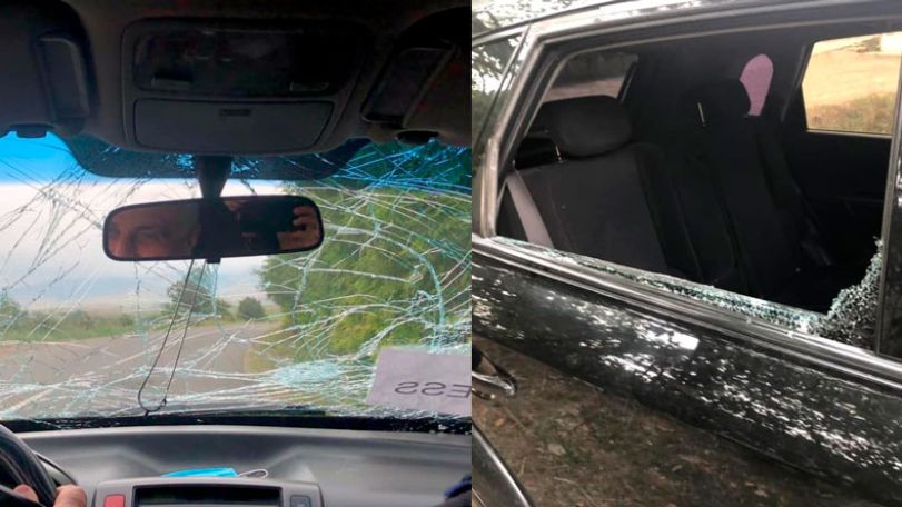 Car transporting AFP reporters targeted by Azerbaijani forces