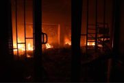 В результате артобстрела в Степанакерте вспыхнул пожар: фото