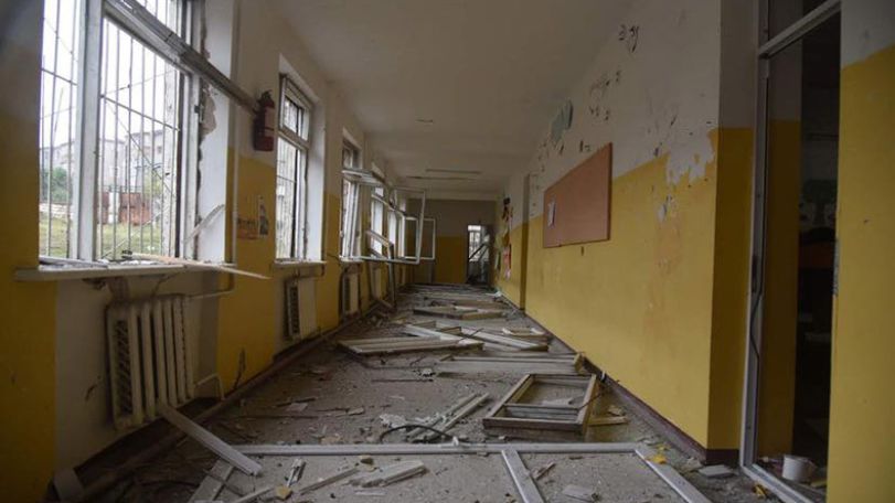 Azerbaijani shelling also damages schools, kindergartens in Artsakh