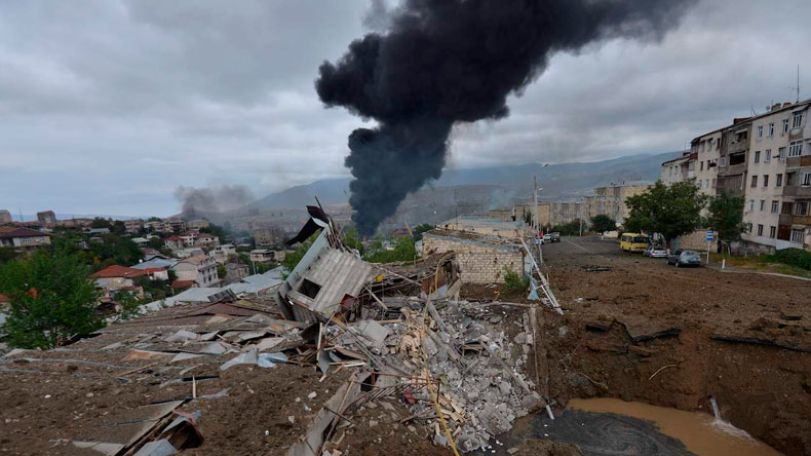 Global Centre for the Responsibility to Protect reports about Indiscriminate bombing of civilians in Nagorno Karabakh