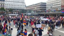 Armenians held a rally in Stockholm