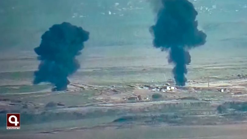 Армия обороны Арцаха опубликовала видео уничтожения очередных азербайджанских БПЛА
