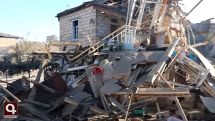 Footage shows aftermath of Azerbaijani missile strikes at civilian areas in Artsakh