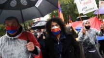 Մադրիդում հայերի բողոքի քայլերթը գլխավորել են ջութակահար Արա Մալիկյանը և դերասան Հովիկ Կեուչկերյանը