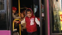 11 buses transport Artsakh people back to Stepanakert from Yerevan
