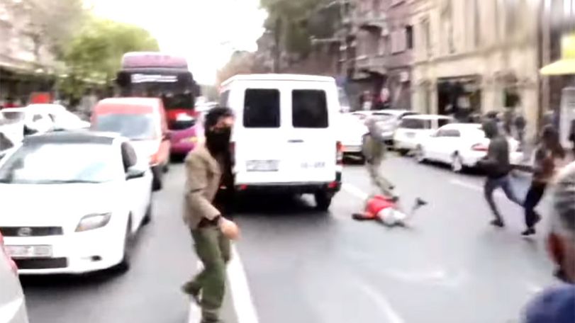 Car drives through group of protesters demanding Nikol Pashinyan's resignation in Yerevan