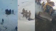 Азербайджанцы очищают снег в поисках мин: в результате – 2 погибших азербайджанских военных и 1 раненый
