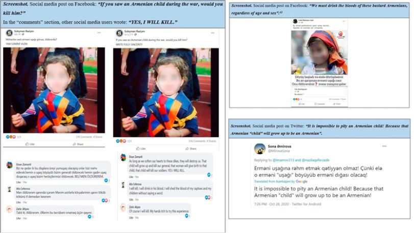 Ombudsman: Azerbaijani social network posts full of calls for torture and killings of Armenian children