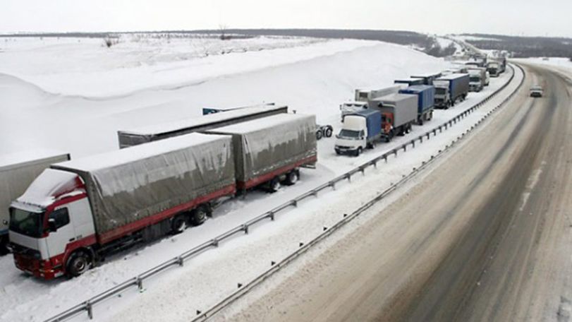 450 trucks accumulated on Russian side of Lars checkpoint