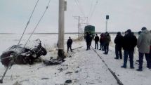 На дороге Ниноцминда-Ороджалар столкнулись поезд и автомобиль, есть пострадавшие
