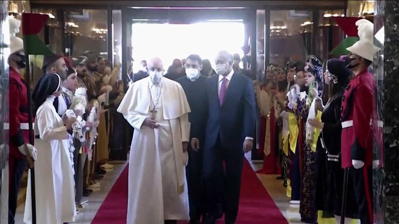 Pope Francis meets Iraq’s Shia leader al-Sistani