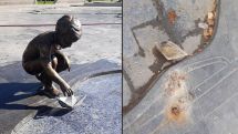 Bronze statue of a boy stolen from Yerevan-2800 Park