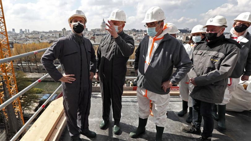 Macron visits Notre Dame two years after devastating fire
