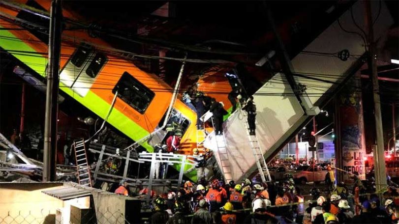 At least 23 killed in Mexico City metro overpass collapse