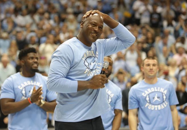 Basketball legend Michael Jordan's North Carolina jersey sells for record £1m