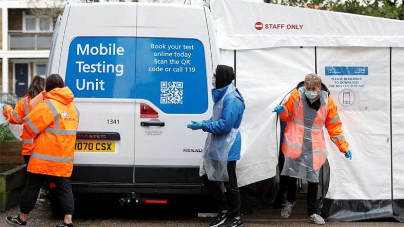 England’s coronavirus infections halved since March, study shows