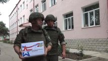 Russian peacekeepers held a humanitarian aid action in the village of Martuni