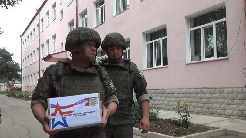 Russian peacekeepers held a humanitarian aid action in the village of Martuni