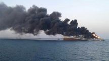 Крупнейший корабль ВМС Ирана после пожара затонул в Оманском заливе