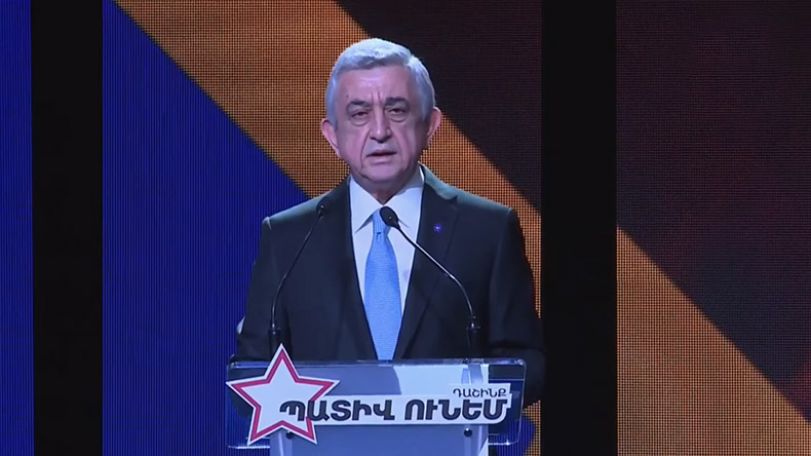 «Պատիվ ունեմ»-ի յուրաքանչյուր անդամ ունի գիտելիք, փորձ այս կապիտուլյանտների անպատվությունից երկիրը մաքրելու համար. Սերժ Սարգսյան