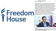Freedom House concerned with the disturbing outbreak of violent and hateful rhetoric used during Armenian election period
